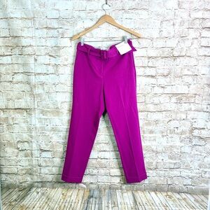 Loft Devin Slim Cuffed Pant in Fuchsia/Magenta Size 2 NEW